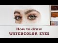 DRAWING EYES with WATERCOLOR | Step by step Tutorial