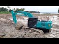 คันแรกในไทย KOBELCO SK210LC-10  บุ้งกี๋ 1.1 คิว งานขุดอ่างเก็บน้ำ excavator EP.7253