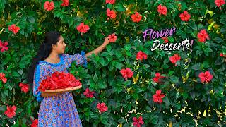 I Made Flower Desserts & Sweets with Hibiscus and My Brother Brewed Pink Tea | ASMR | Traditional Me screenshot 3
