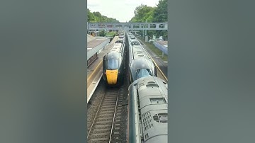GWR Class 800s meeting at Twyford Station