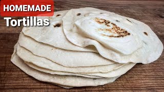 Homemade Flour Tortillas Recipe  Soft and Fluffy Tortillas