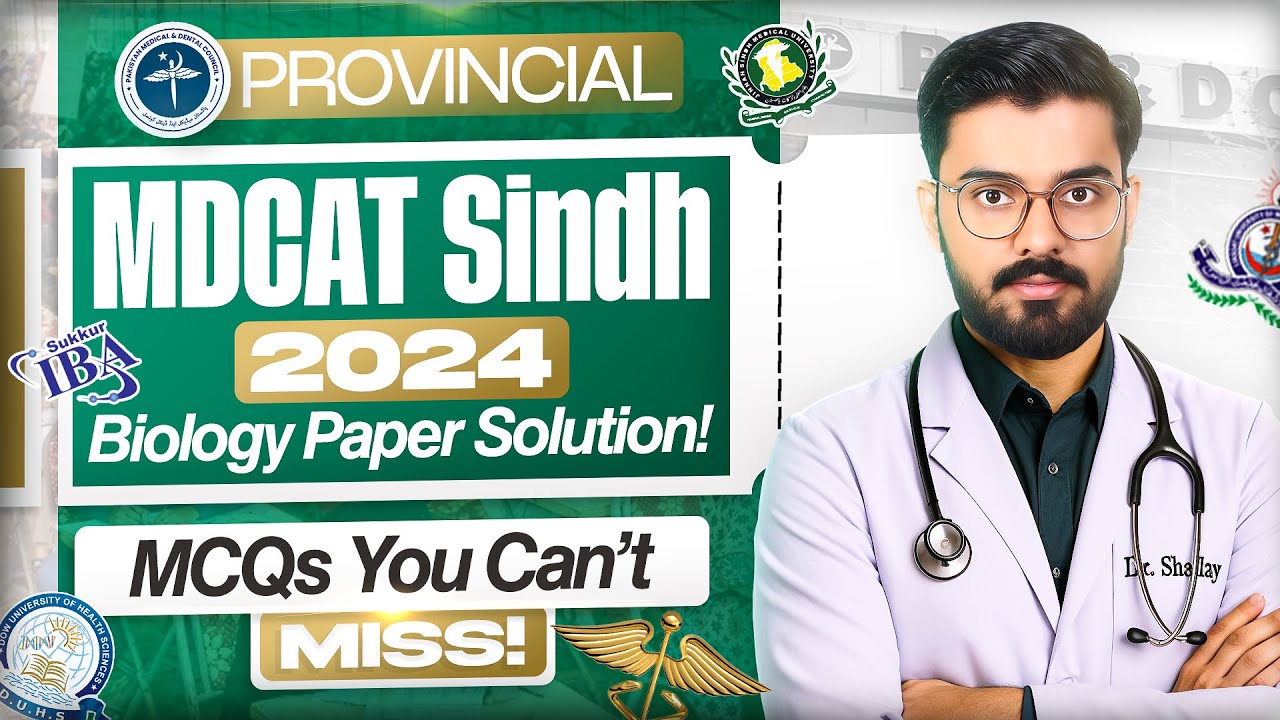 IBA Sukkur MDCAT 2024 Reconduct I MDCAT Sindh 2024 Biology Paper Solution 🔬I By Dr. Shafay