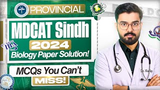 IBA Sukkur MDCAT 2024 Reconduct I MDCAT Sindh 2024 Biology Paper Solution 🔬I By Dr. Shafay