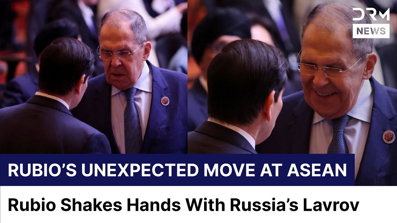 WATCH: Marco Rubio Shakes Hands with Russia’s Lavrov at ASEAN Meeting | DRM News | AQ1B