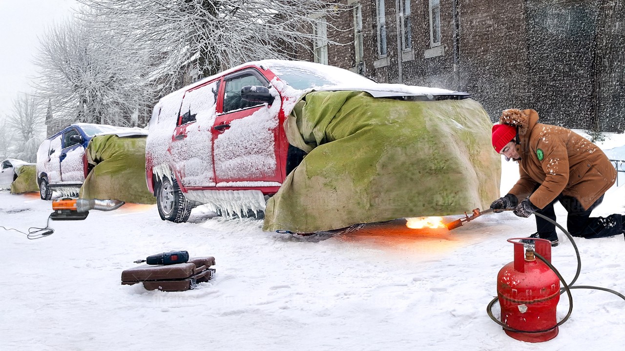 Extreme Technique Villagers Found to Start their Frozen Cars at -50°C Cold