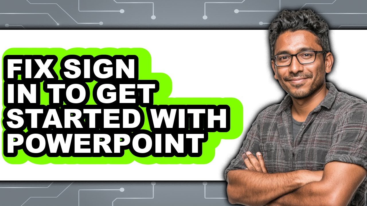 How to Fix Sign in to Get Started with Powerpoint (only Way) - YouTube