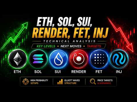 Video preview for RYPTO ALTCOINS | Price Prediction Today: ETH, SOL, SUI, RENDER, FET & INJ