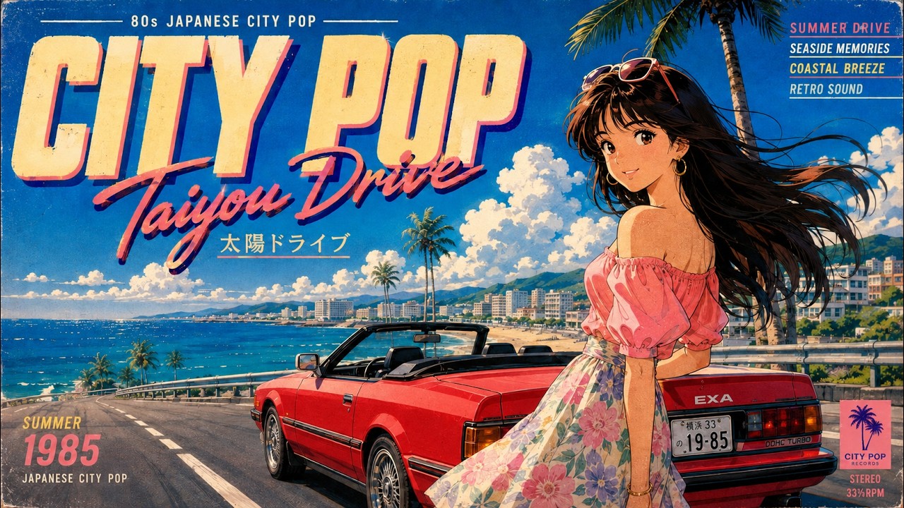 The Best 80s Japanese City Pop｜夏の夜と海辺のドライブ【Playlist
