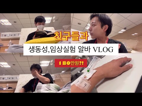 VLOG 피를 내어준 생동성 알바 브이로그 