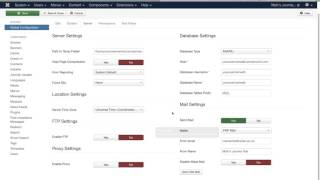Joomla - system menu