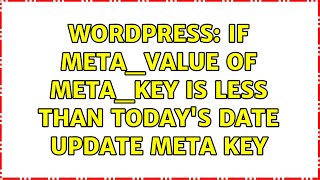 Wordpress: If meta_value of meta_key is less than today's date update meta key