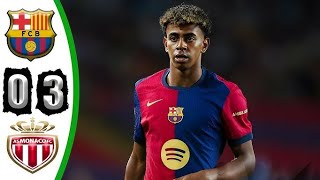 Barcelona Vs Monaco 0-3 Highlights Joan Gamper Trophy