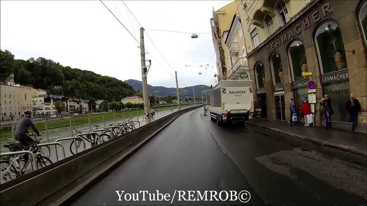 Driving Getreidegasse Salzburg, Austria