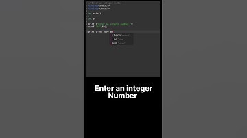 Enter an integer number in c language #feedshorts #video #viral