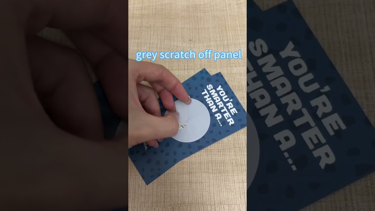 Custom scratch and win card