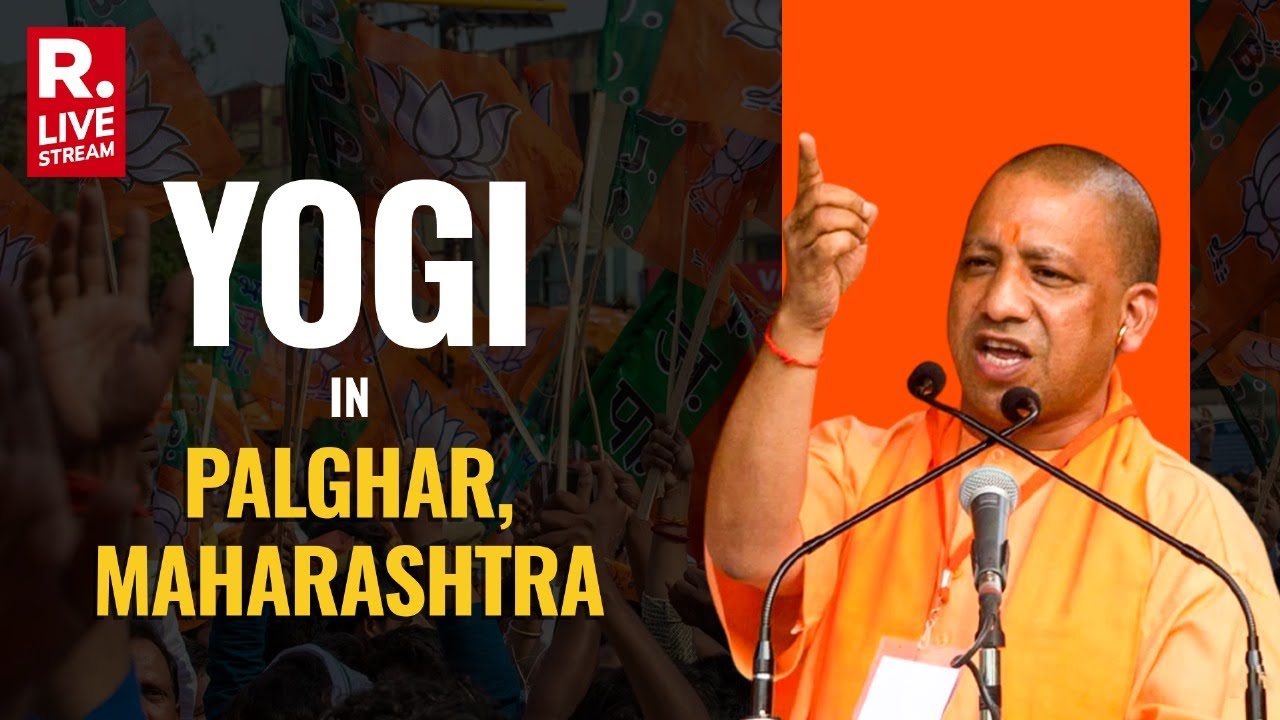 Yogi Adityanath Attends Public Meeting In Palghar, Maharashtra | Lok ...
