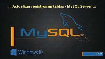 .:. Actualizar registros en tablas - MySQL Server .:.