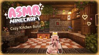 Minecraft ASMR ♡ Cozy Kitchen Build 🌻 | Keyboard Clicks & Whispering ✨