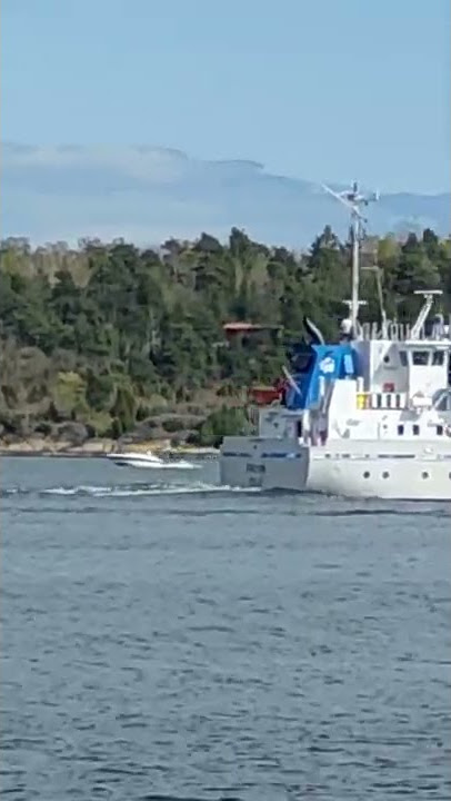 Det norske skipet 'Frøya' på vei ut. The Norwegian ship 'Frøya' outbound. Det norske skibet 'Frøya'.