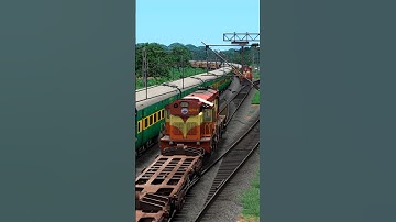 Two trains come on same tracks 😱 Train Simulator, Indian train game #train #railroad #traingame