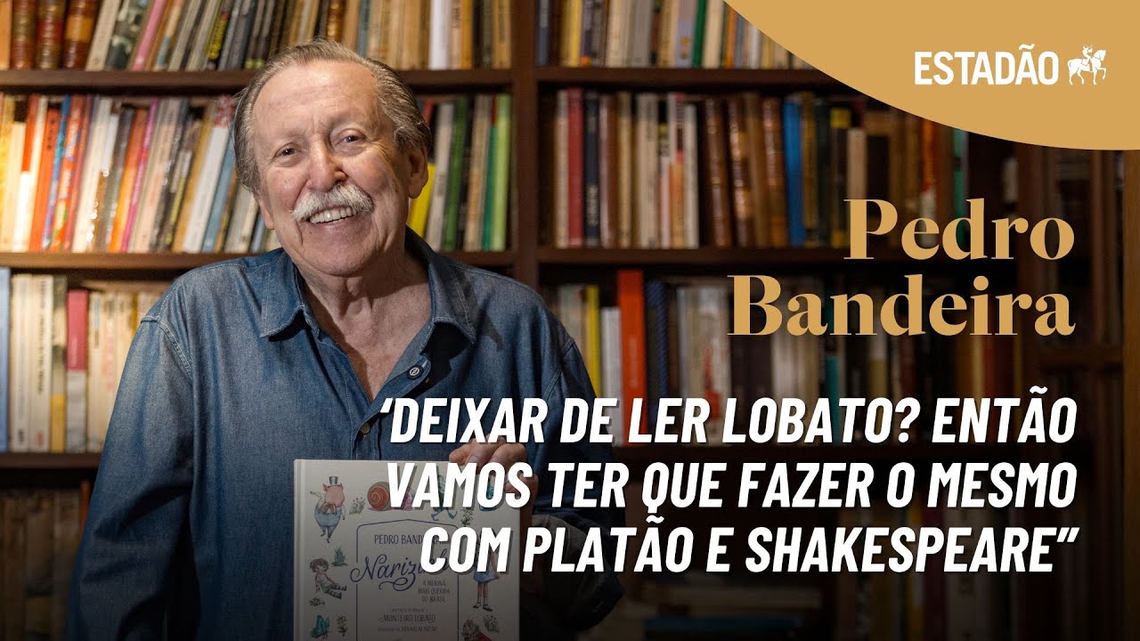 Pedro Bandeira mostra livros de Lobato, relembra Ziraldo e diz qual a melhor obra brasileira que leu
