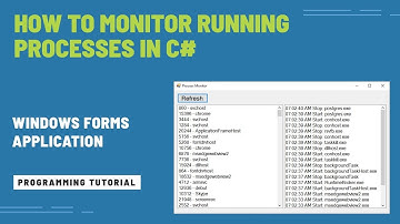 How to Monitor Running Processes in C# | Windows Forms App