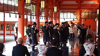「時代祭」前日祭で維新勤王隊が奏楽奉納　白川女の献花も　京都・平安神宮
