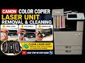 How to Remove and Clean Laser Unit in Canon Color Copier || Fix Print Quality Issues by Cleaning