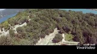 Parku arkeologjik i Butrintit pamje me dron (The archaeological park of Butrint, Albania) with Drone