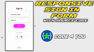 Responsive Animated Login Form Using HTML & CSS & JavaScript (With Source Code)