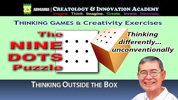 Nine Dots Puzzle - Thinking Outside the Box, a creativity exercise