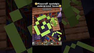 Minecraft nostalgia underground house 😢#minecraft #shorts #gaming #idate #freefire #gameskhelka
