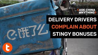 Delivery drivers complain about stingy bonuses