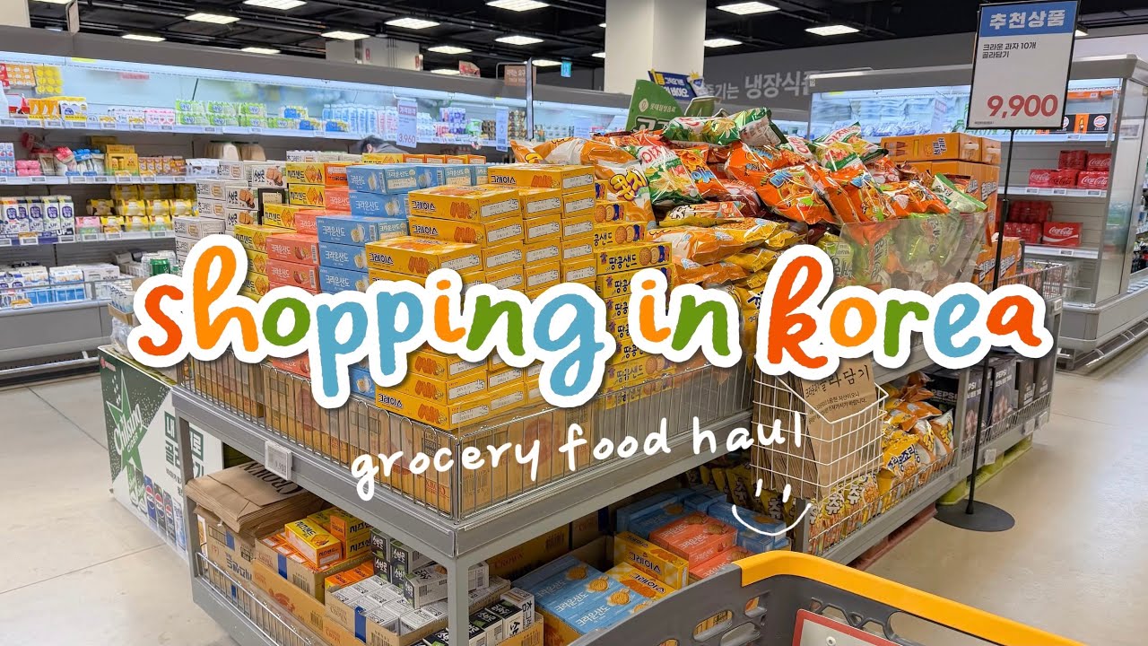 shopping in korea vlog 🇰🇷 grocery food with prices 🥑 relaxing Kfood haul
