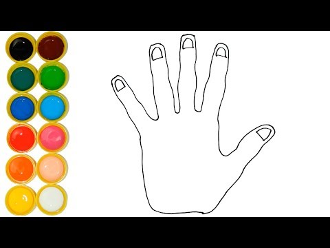 🎨 COMO DESENHAR E COLORIR MÃO DE ARCO ÍRIS - DESENHO PARA CRIANÇAS