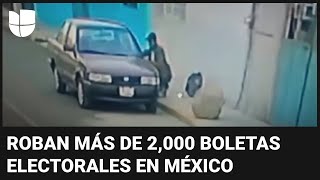 Roban un auto con más de 2,000 boletas electorales en México