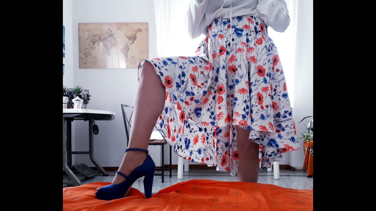 tutorial cartamodello gonna a ruota asimmetrica