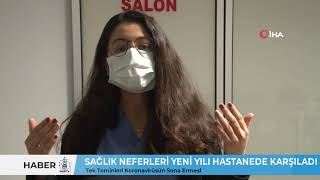 Sağlik Neferleri̇ Yeni̇ Yili Hastanede Karşiladi Tek Teminleri Koronavirüsün Sona Ermesi