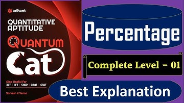 Percentage | Quantum Cat By Sarvesh Kumar Verma | Complete Level 01 | Marathon Class