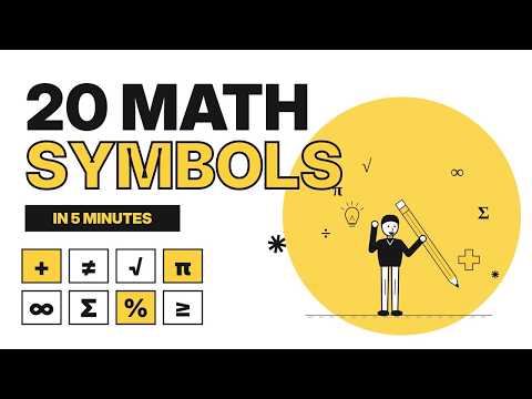 20 Math Symbols Every Student Should Know (in 5 Minutes) ➕➗