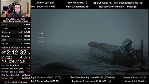 The Last of Us Part II Speedrun (2:12:40 IGT) for Ellie% on Grounded mode (Glitchless)