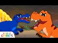티라노사우루스와 스피노사우루스 | 뽀로로 공룡월드 | 공룡이름 양치하기 육식공룡 가시도마뱀 색칠하기 키글 | KIGLE GAMES