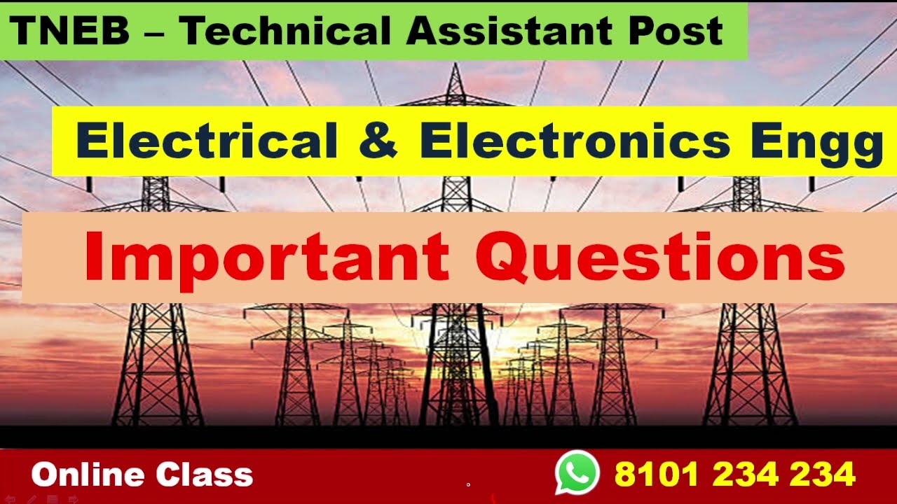 TNEB EEE Important Questions Discussion | Previous Year Questions in tamil | Solved Problems for EEE