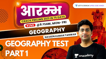 Aarambh UPSC CSE 2021 | Geography | Test 1 | UPSC CSE/IAS Prelims 2021