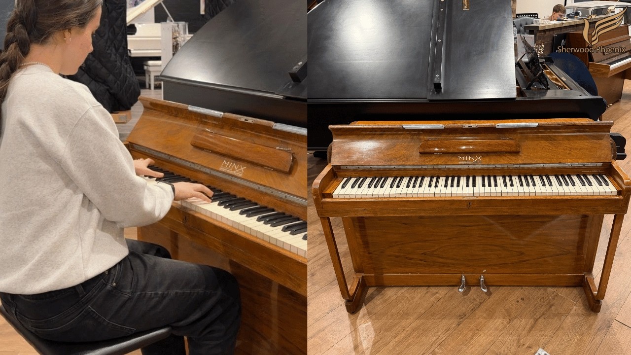 eBay Auction: MinX Upright Piano Walnut by Kemble | Sherwood