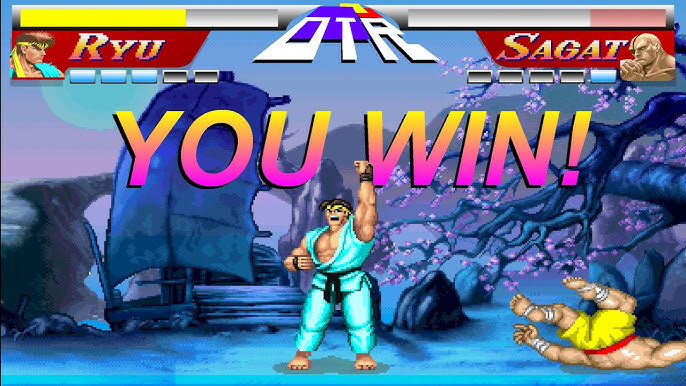 Street Fighter 1 (Arcade) Thailand Stage 2: Ryu vs. Sagat + Ending 