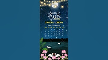 Online Save The Date Video | Calendar Theme Wedding Invitation Video | IM-2281-V