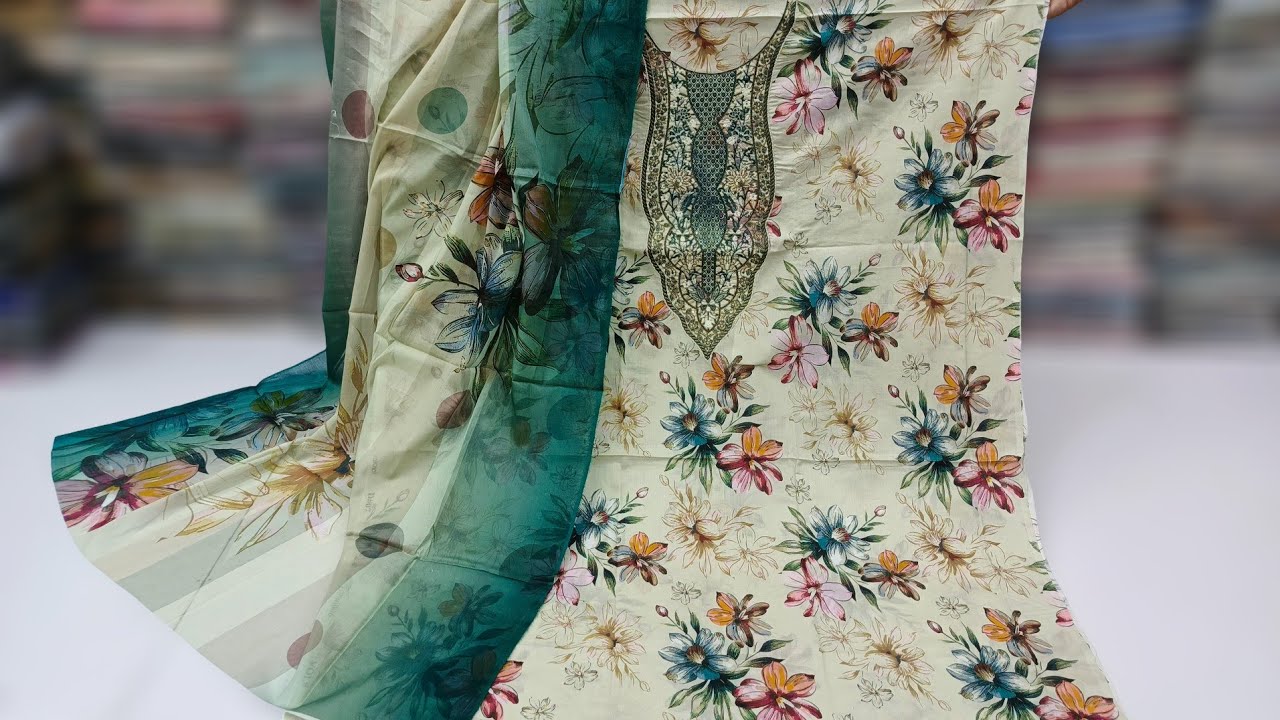 Высококачественная ткань Lawn с цифровой печатью и вышивкой | Дупатта из вуали | Новинка | Летняя...