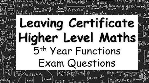 Functions Exam Questions (5th Year W/S)