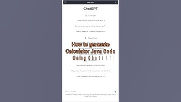 Learn In Hindi | Generate Java Calculator Code | Open AI ChatGPT | Live Demo | Subscribe #shorts